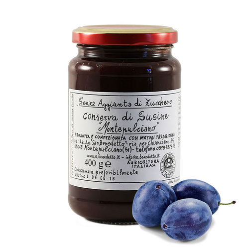 San Benedetto preserves of plums without sugar